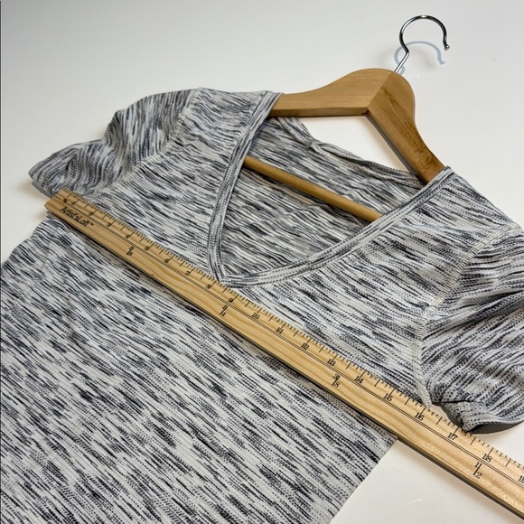 Lululemon What The Sport Tee Tiger Space Dye Black White Size 4 - Picture 7 of 8